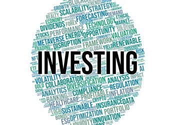 Investing Word Cloud. Explore key terms like stocks, crypto, ESG, and AI that define modern investment strategies and trends.