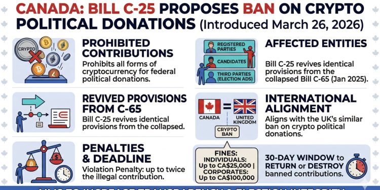 Canada Moves to Ban Crypto Donations in Politics Amid Transparency Concerns