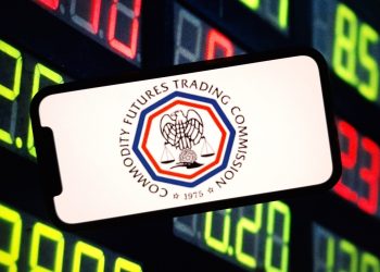 Konskie, Poland - June 10, 2024: Commodity Futures Trading Commission logo displayed on mobile phone screen