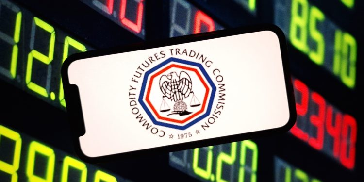 Konskie, Poland - June 10, 2024: Commodity Futures Trading Commission logo displayed on mobile phone screen
