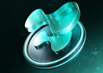 Hyperliquid logo with particle effects