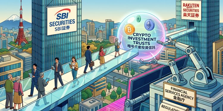 Japan Brokerages Build Crypto Funds as 2028 Reform Nears缩略图 japan sbi